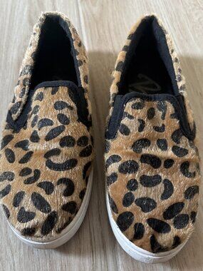 Leopard Fur Flats by Blue